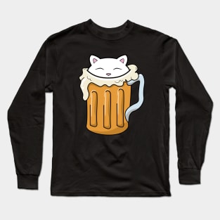 Cat in a jar of beer Long Sleeve T-Shirt